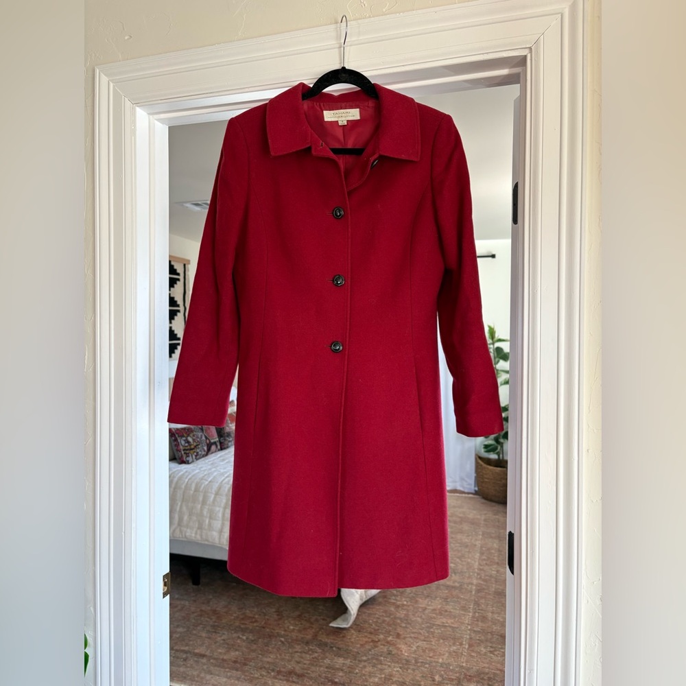 Women's Red Wool Coat